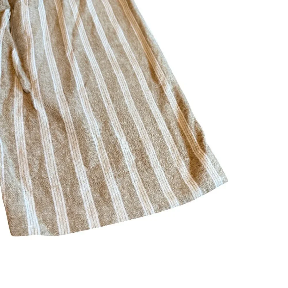 Banana Republic Wide Leg Crop Lien Blend Flowy Beach Vacation Size Small Women's
